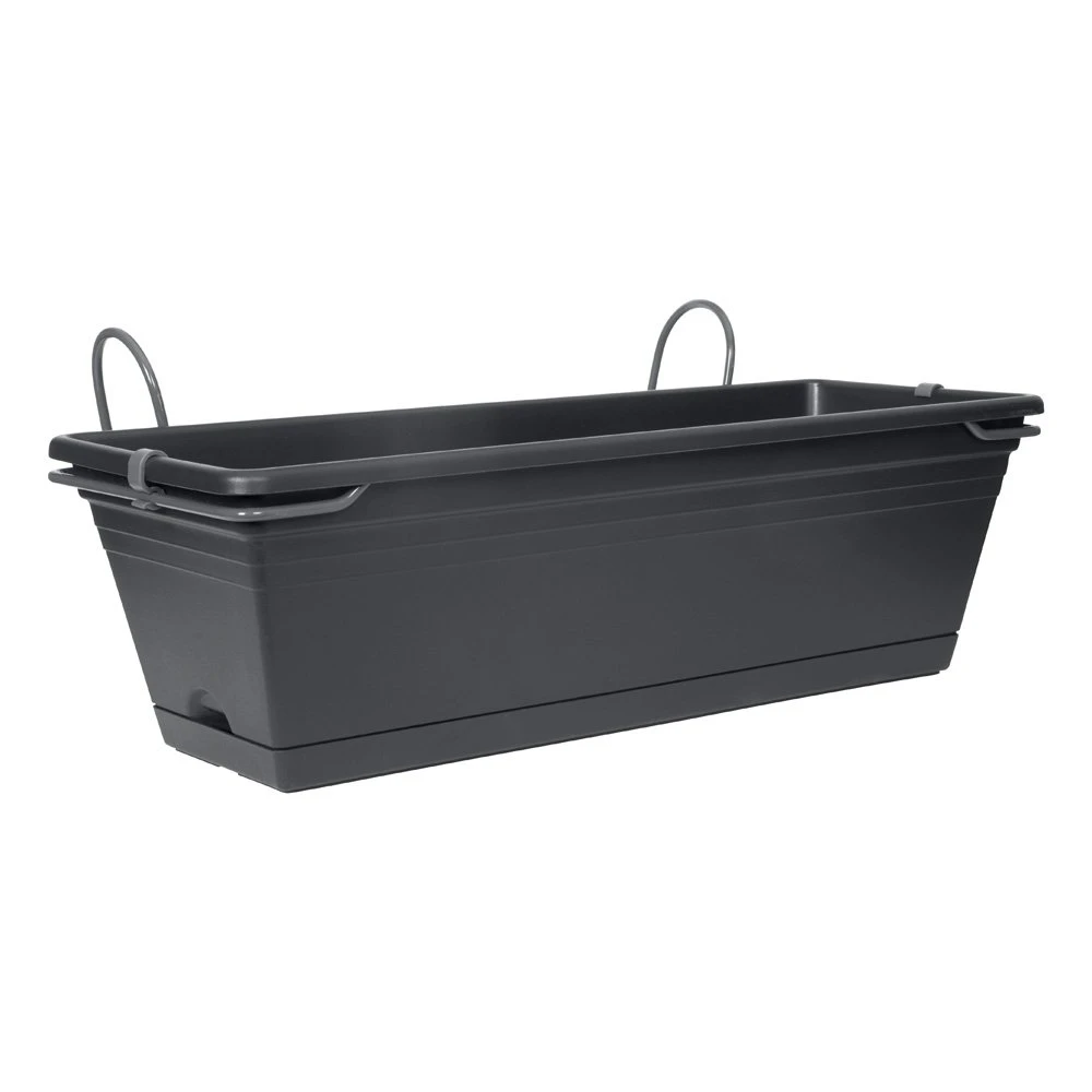Balkonbak Chill Trough Set Intense Black - 50 X 19,5 X 20 Cm 1 Balkonbak Chill Trough Set Intense Black - 50 X 19,5 X 20 Cm