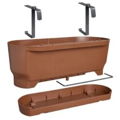 Elho Plantenbak Greenville Easy Balcony 52cm Bruin -Groen Thuis Winkel elho plantenbak greenville easy balcony 52cm bruin 800x800 620e3d778b850 l