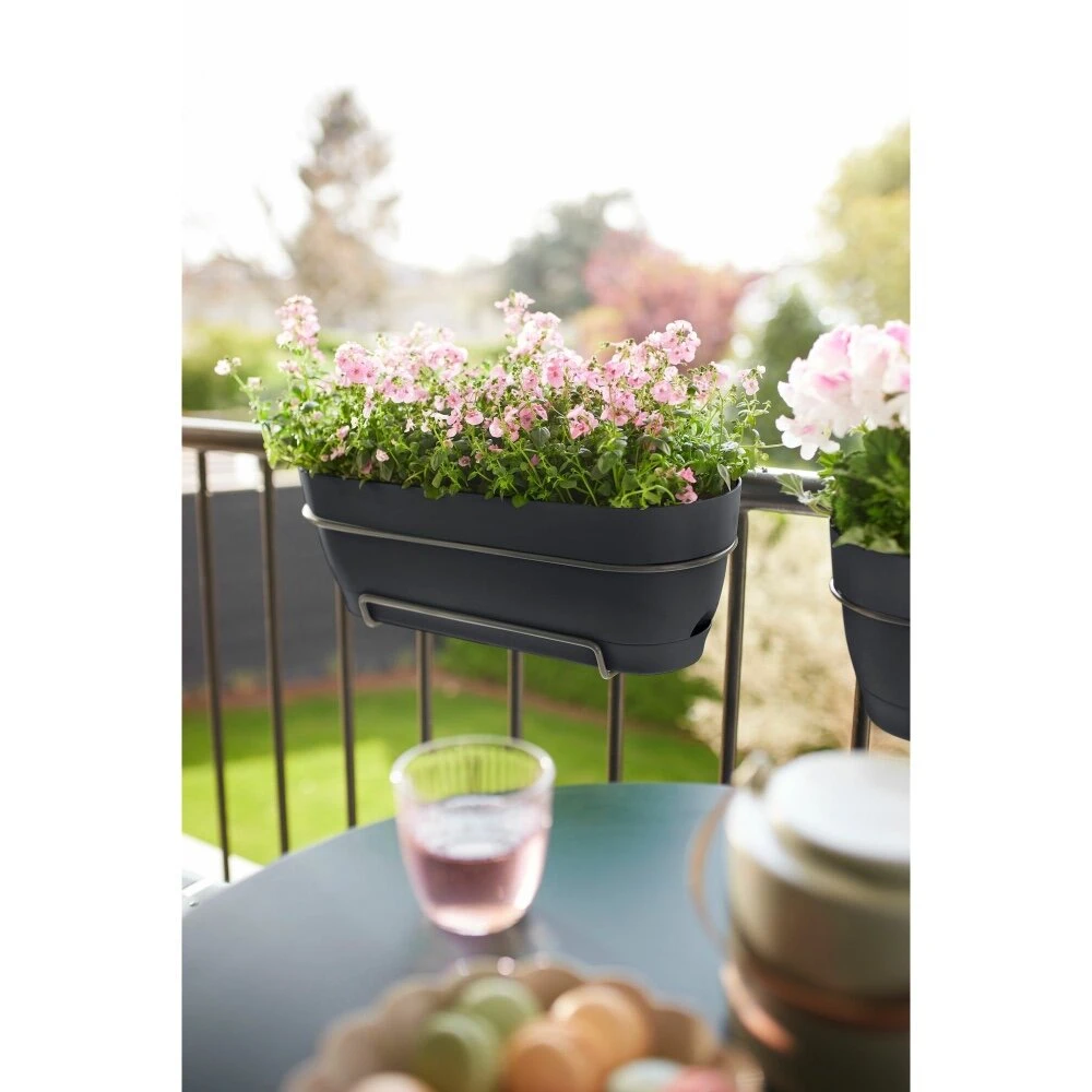 Elho Vibia Campana Balkonbak 50 Cm Zwart 5 Elho Vibia Campana Balkonbak 50 Cm Zwart - Afbeelding 5
