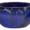 Portly Bowl Fishbone Falling Blue - Ø 29 X H 15,5 Cm