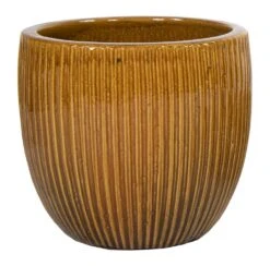 Portly Egg Rib Honey - Ø 20 X H 18 Cm