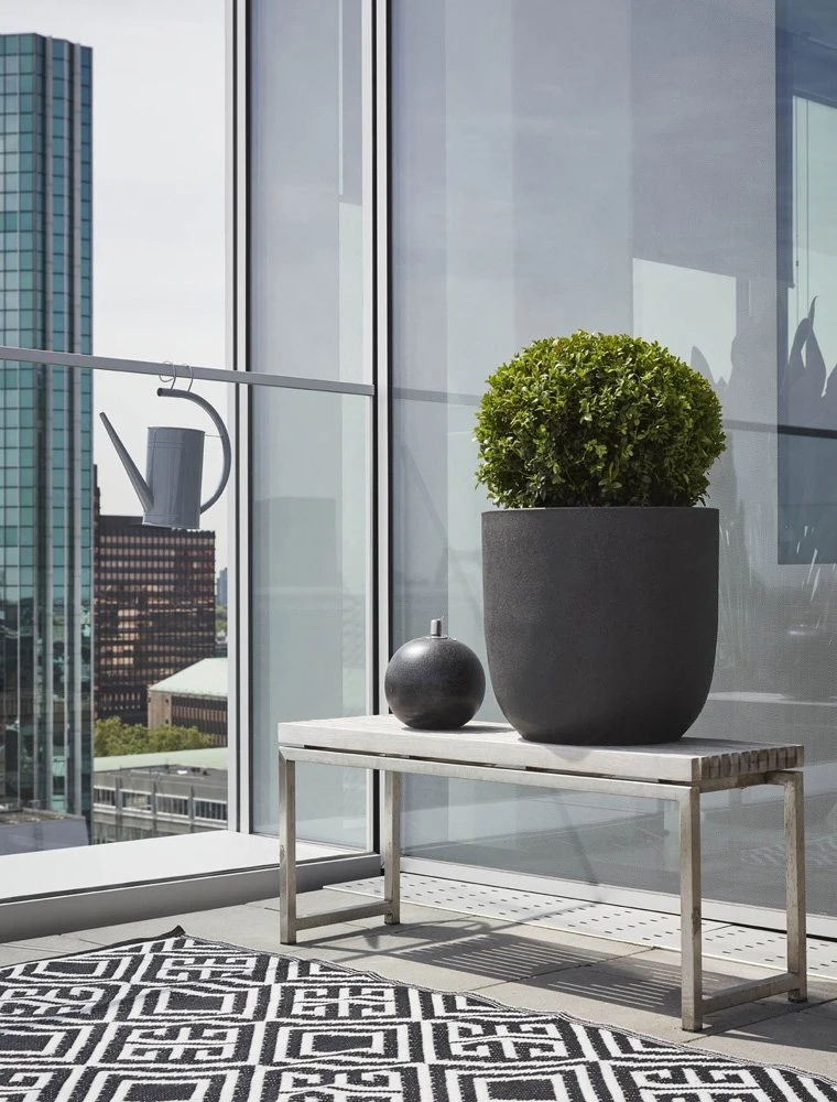 Pot Bol Zwart - Ø 26 X H 28 Cm 2 Pot Bol Zwart - Ø 26 X H 28 Cm - Afbeelding 2