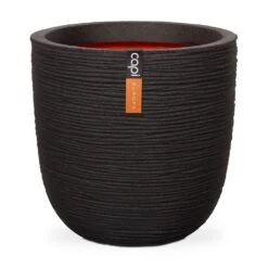 Pot Bol Rib NL 35x34 Zwart