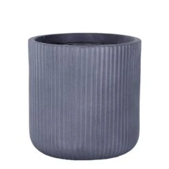 Pot Stripes Grey - D 30 X H 30 Cm
