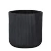 Pot Stripes Washed Black - D 24 X H 24 Cm